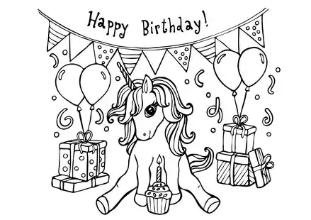 Einhorn und Geburtstag