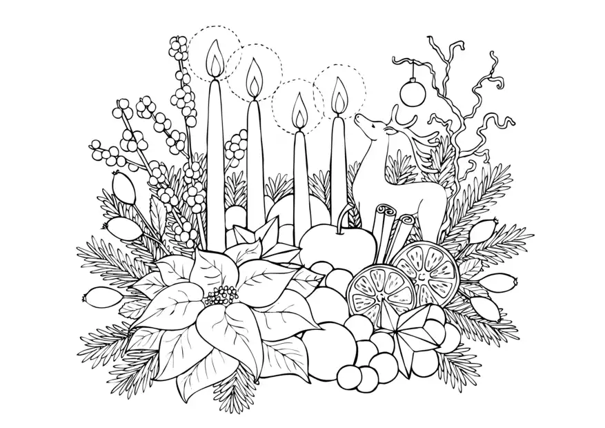 4ter Advent Ausmalbild