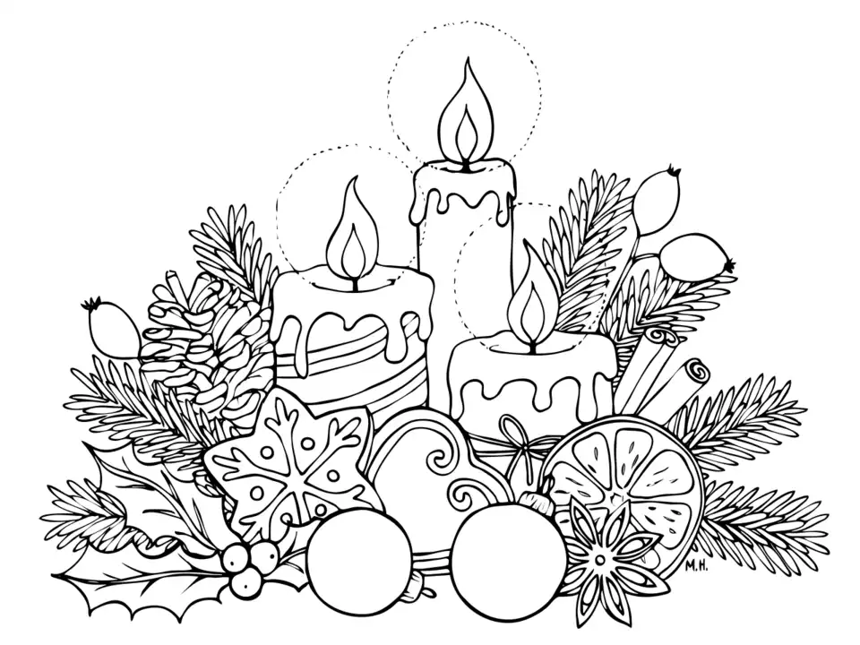 3ter Advent Ausmalbild